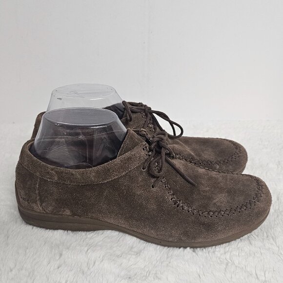 BOC Brown Suede Lace Brogues Grunge Gorp Retro Preppy Casual 8.5 - Picture 3 of 10